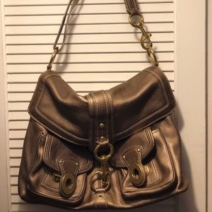 Coach like new bronze shoulder bag